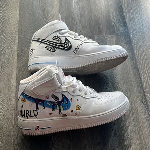 Custom painted Nike Air Force 1 size 9